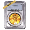 Picture of 1892S $20 Gold Liberty Double Eagle Coin MS63 