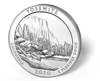 2010 5 oz america the beautiful - yosemite national park silver coin quarter, silver bullion, silver coin, silver bullion coin