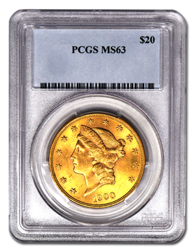 Picture of $20 Liberty Gold Coins MS63  