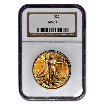 Picture of $20 Saint-Gaudens Gold Coins MS62 