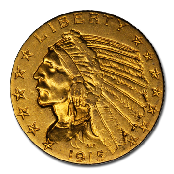 Picture of $5 Indian Head Gold Coins (XF - Extra Fine)