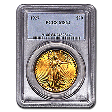 Picture of 1925 $20 Gold Saint Gaudens Double Eagle Coin MS64 