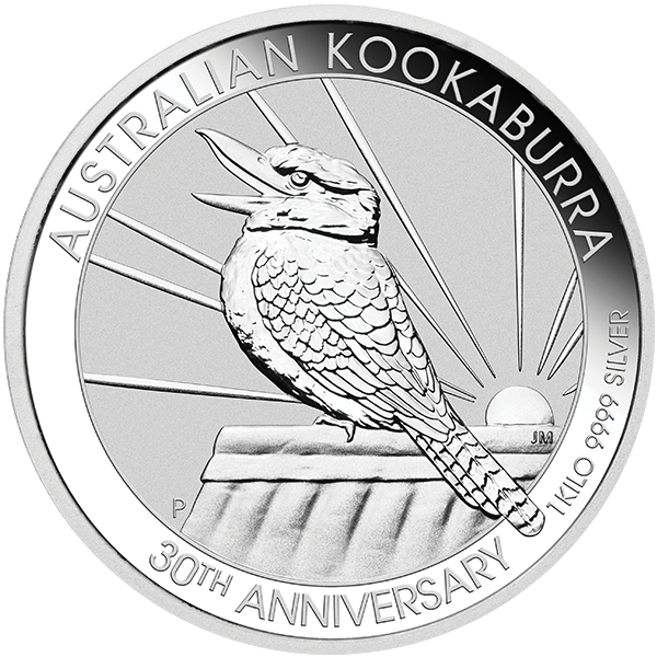 silver bullion, silver coin, 2020 1 kilo australian silver kookaburra coin