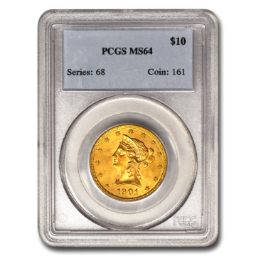 Picture of 1899 $10 Liberty Gold Coin MS64    