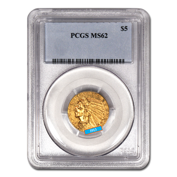 1913 $5 indian head gold coin ms62, numismatic gold, gold coin, numismatic gold coin