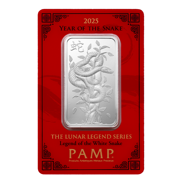 Picture of 1 oz PAMP Lunar White Snake Silver Bar
