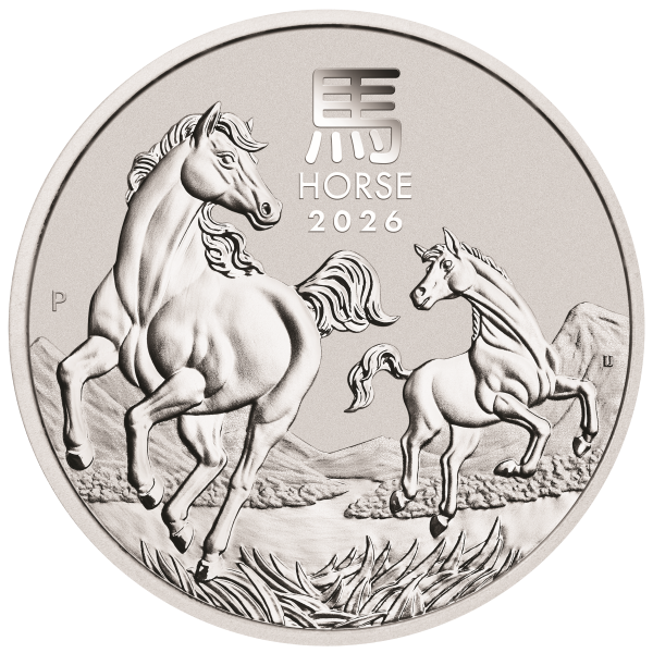 Picture of 2026 1/2 oz Perth Mint Silver Horse(Lunar Series, BU)