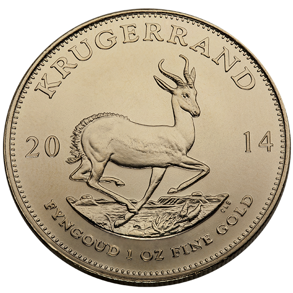 1 oz south african gold krugerrand coin, random year, gold bullion, gold coin, gold bullion coin