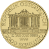 1 oz austrian gold philharmonic coin, random year, gold bullion, gold coin, gold bullion coin