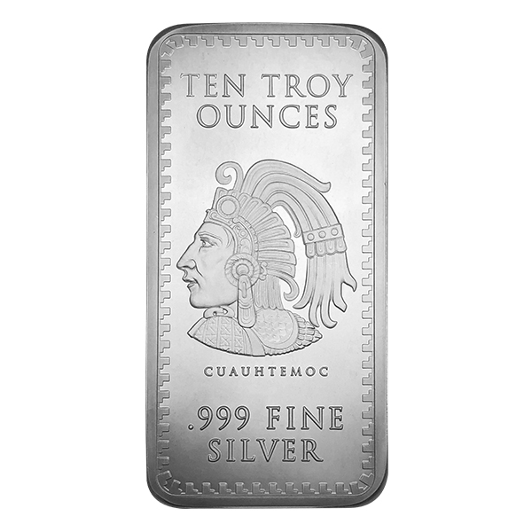 Picture of 10 oz Aztec Calendar Silver Bar